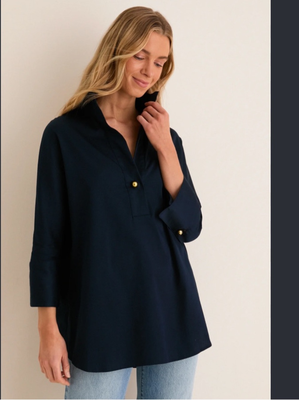 Nwt  Navy Willow Blouse 
Tuckernuck 170$ fall classy preppy casual